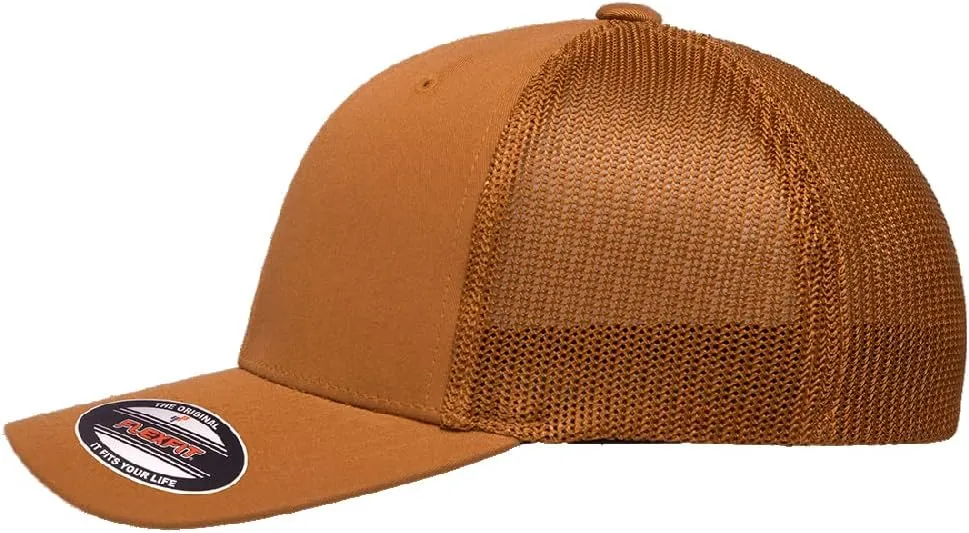 Flexfit 6511 Fitted Mid-Profile Stretchable Mesh Panels Trucker Cap | Bulk Pack Available