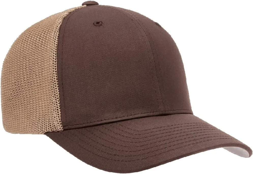 Flexfit 6511 Fitted Mid-Profile Stretchable Mesh Panels Trucker Cap | Bulk Pack Available