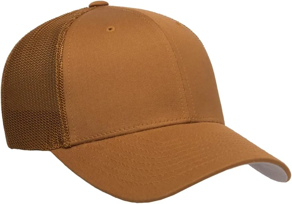 Flexfit 6511 Fitted Mid-Profile Stretchable Mesh Panels Trucker Cap | Bulk Pack Available