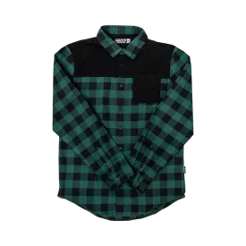 FlexTop Flannel - Pine Green & Black