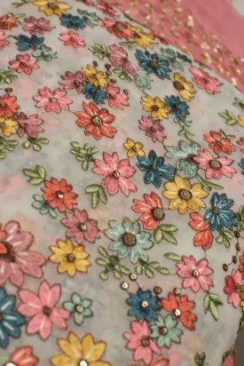 FLOWER EMBROIDERED SILK B32-7