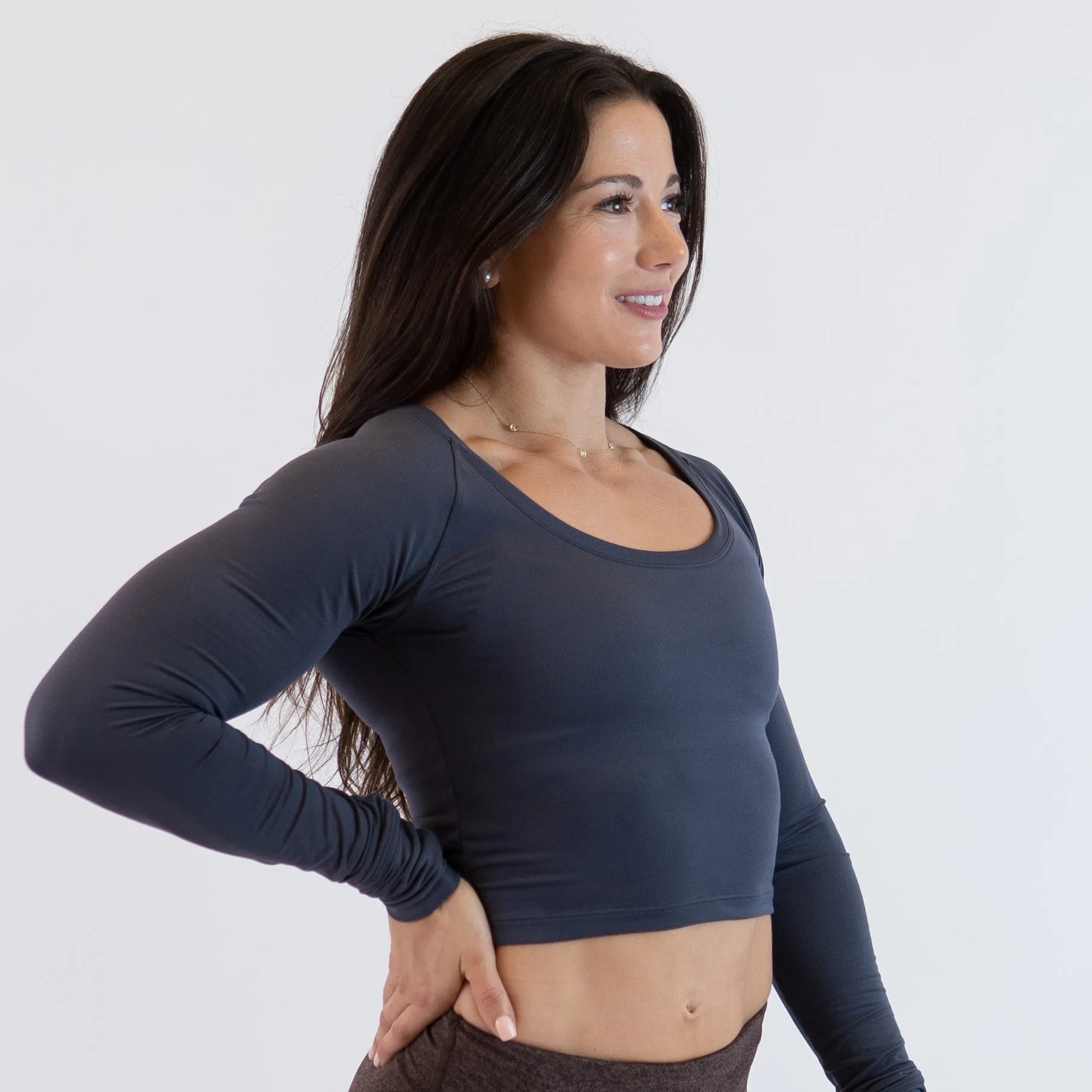 Foundation Scoop Crop Long Sleeve