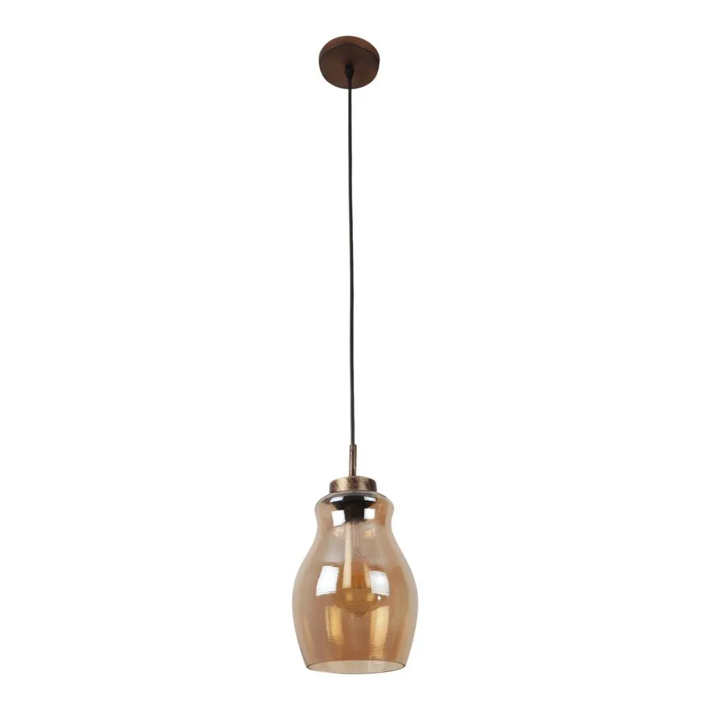Honey Glass Single Hanging Light DHOLAK-HL