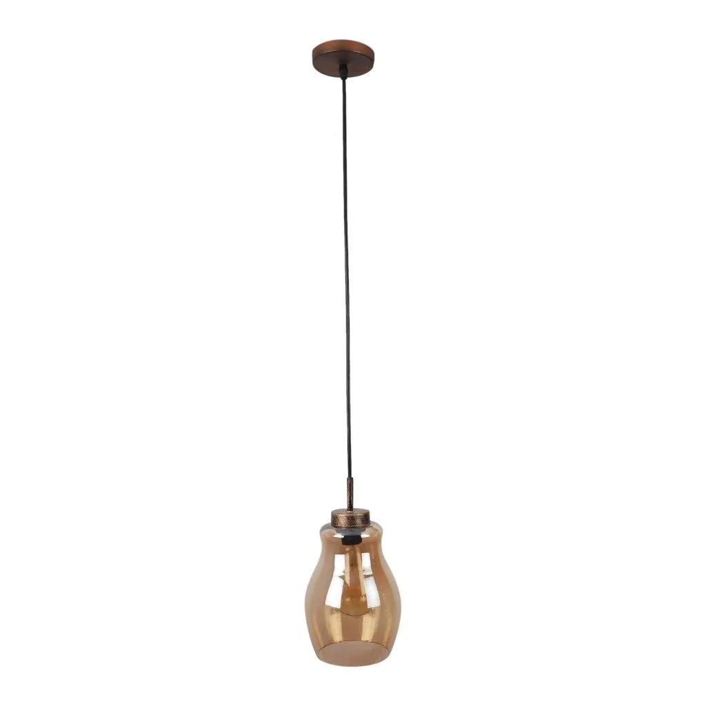 Honey Glass Single Hanging Light DHOLAK-HL