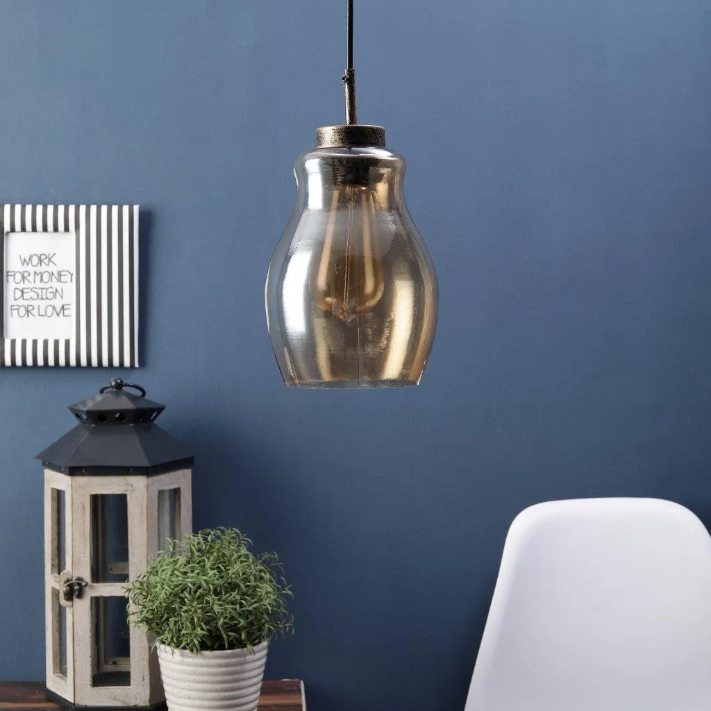 Honey Glass Single Hanging Light DHOLAK-HL
