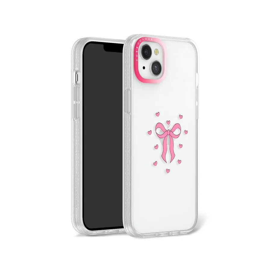 iPhone 12 Pink Ribbon Heart Phone Case