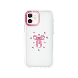 iPhone 12 Pink Ribbon Heart Phone Case