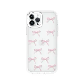 iPhone 12 Pro Max Pink Ribbon Minimal Line Phone Case