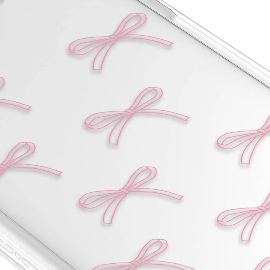 iPhone 12 Pro Max Pink Ribbon Minimal Line Phone Case
