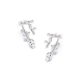 Ivy 1st Sister Cuff Earrings [White gems]