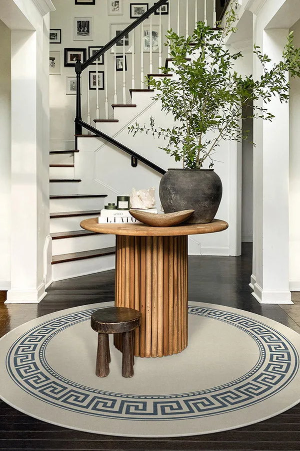 Kallos Border Ivory & Blue Rug