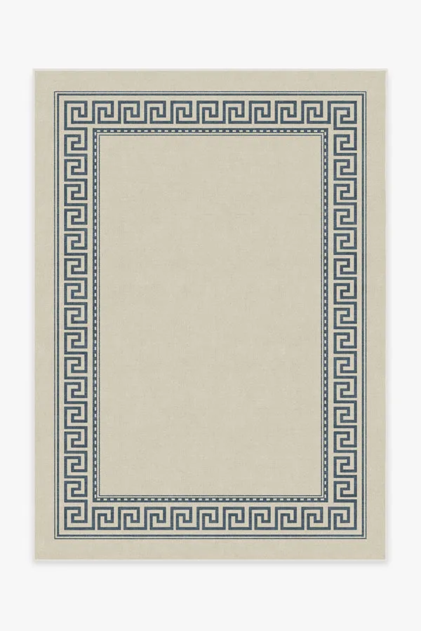 Kallos Border Ivory & Blue Rug
