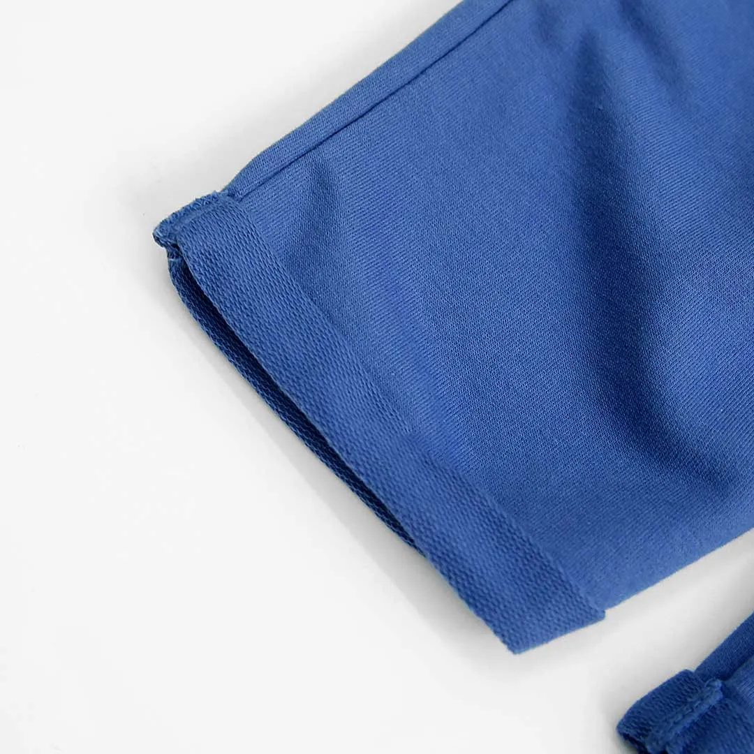 Kids Soft Cotton Blue Terry Short
