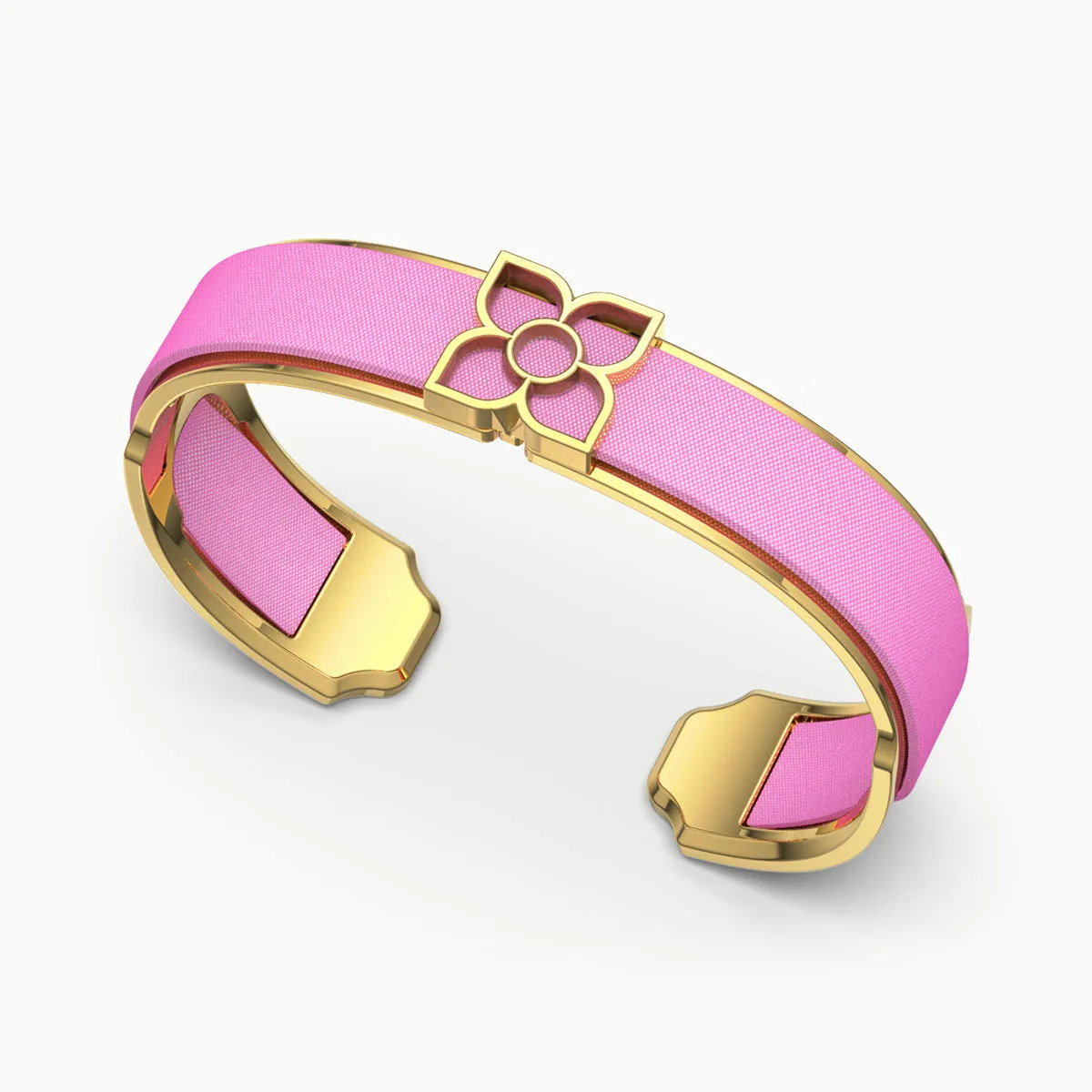 Lotus Silk Cuff - Guava Pink