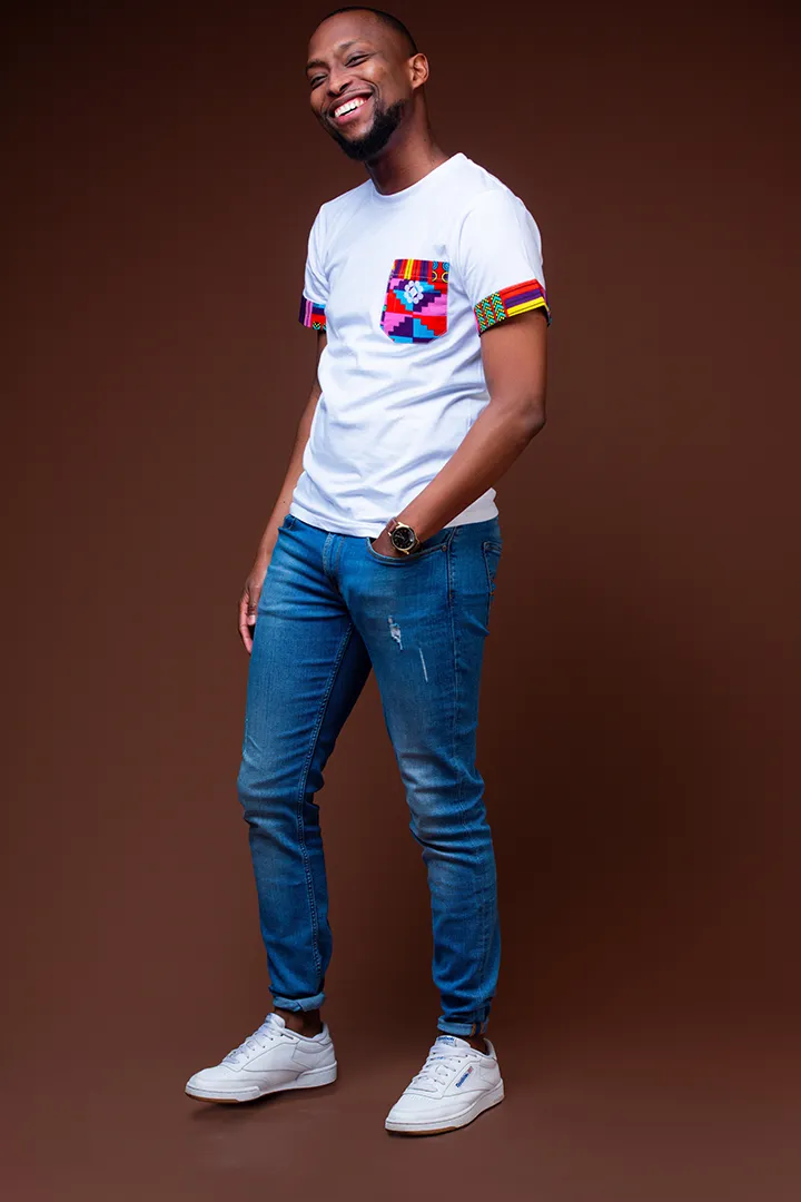 Mens - Rhandzu White Cotton Tee