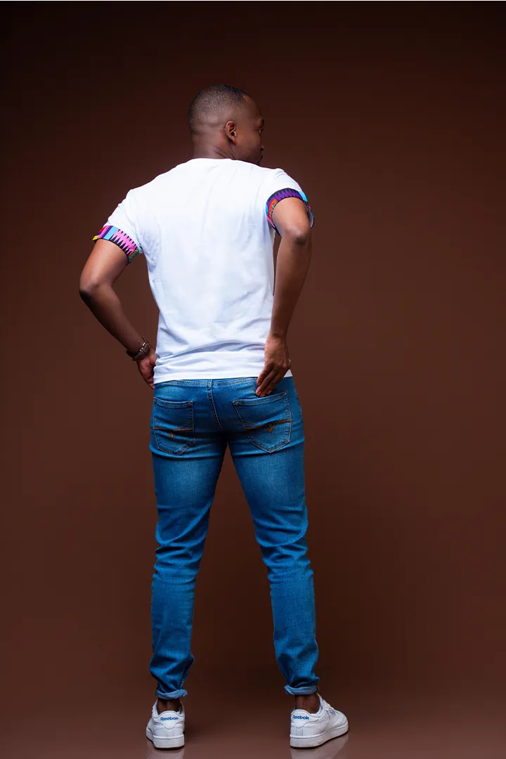 Mens - Rhandzu White Cotton Tee