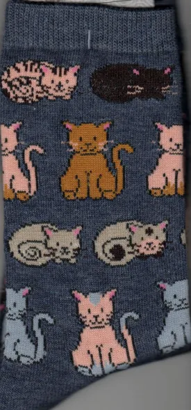 MHS K Bell Cats Laying Down and Sitting Socks