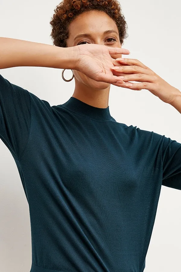 Mia Top - Silk Jersey :: Deep Sea