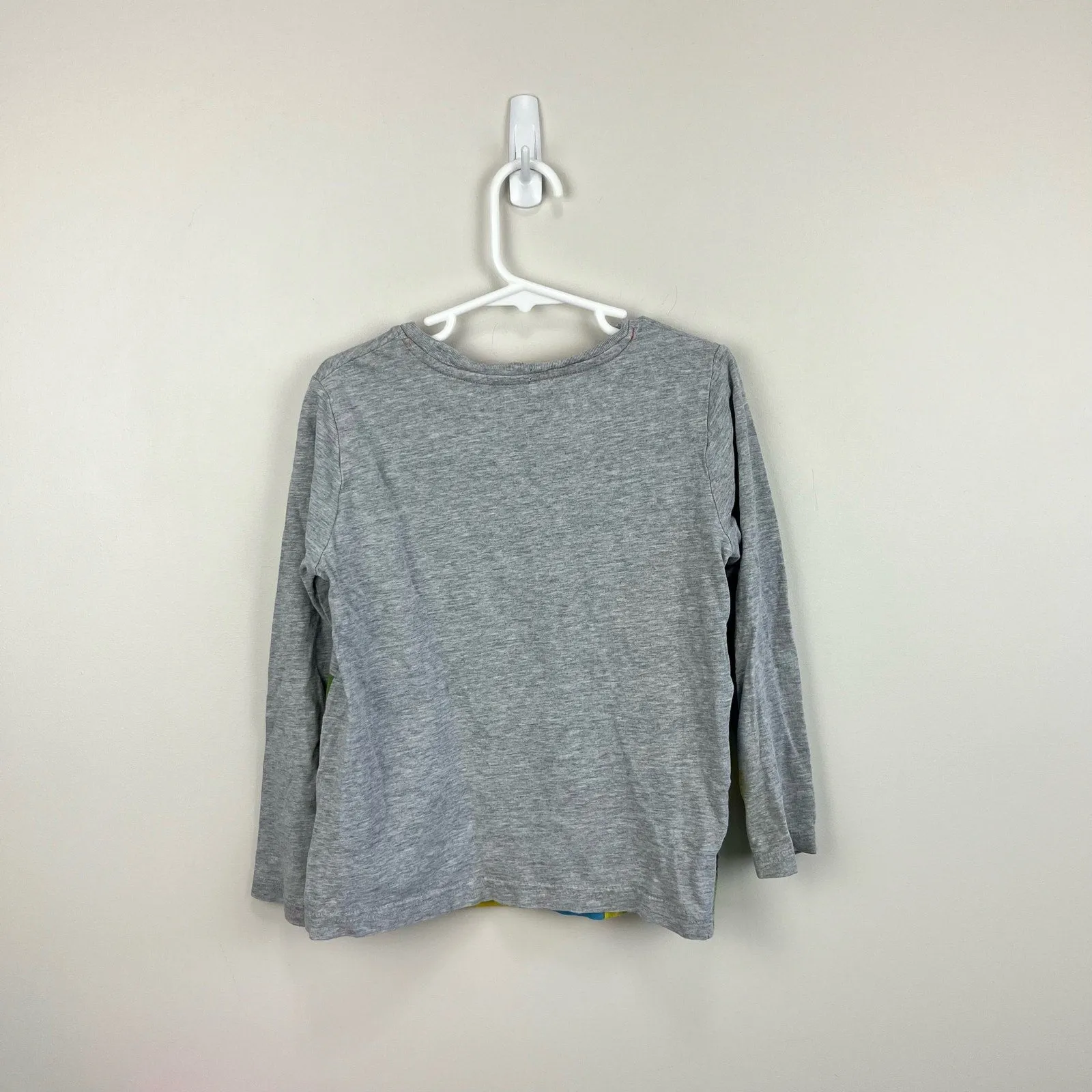 Mini Boden Lift The Flap Scene T-shirt Grey Marl Train 6-7