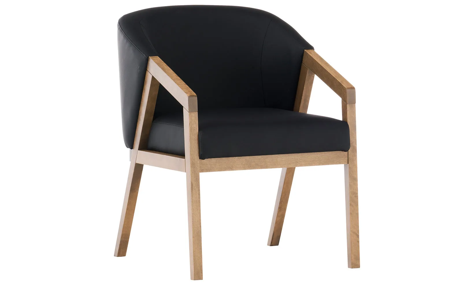 Modern Pecan Washed Arm Chair