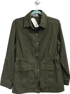 Monsoon Green Embroidered Utility Jacket UK M