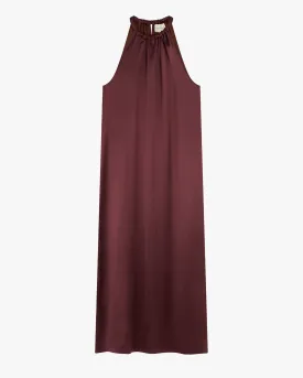 Morene Satin Halter Dress