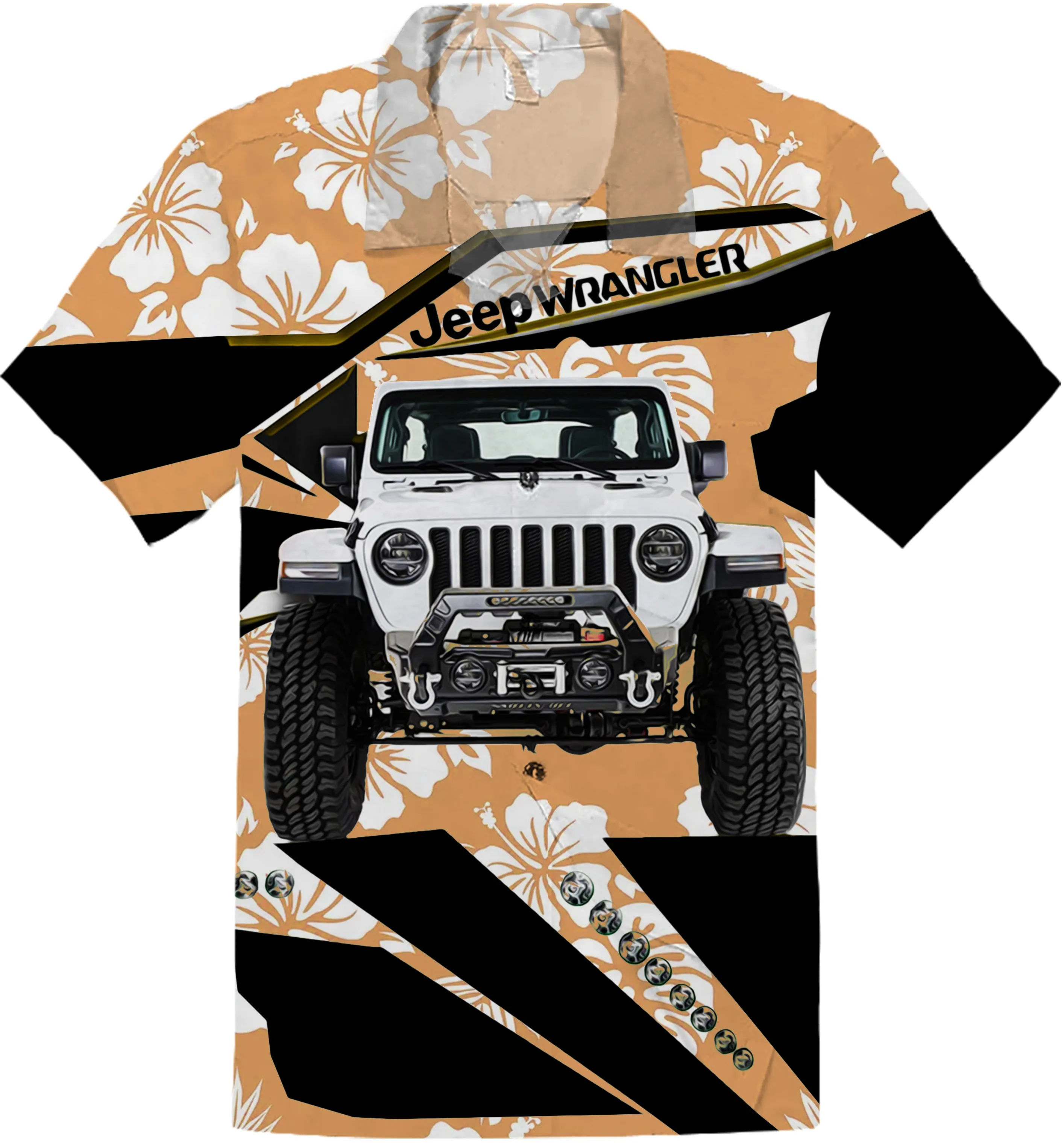 Multicolor Jeep Wrangler Hawaiian Shirt - Ready for Action!