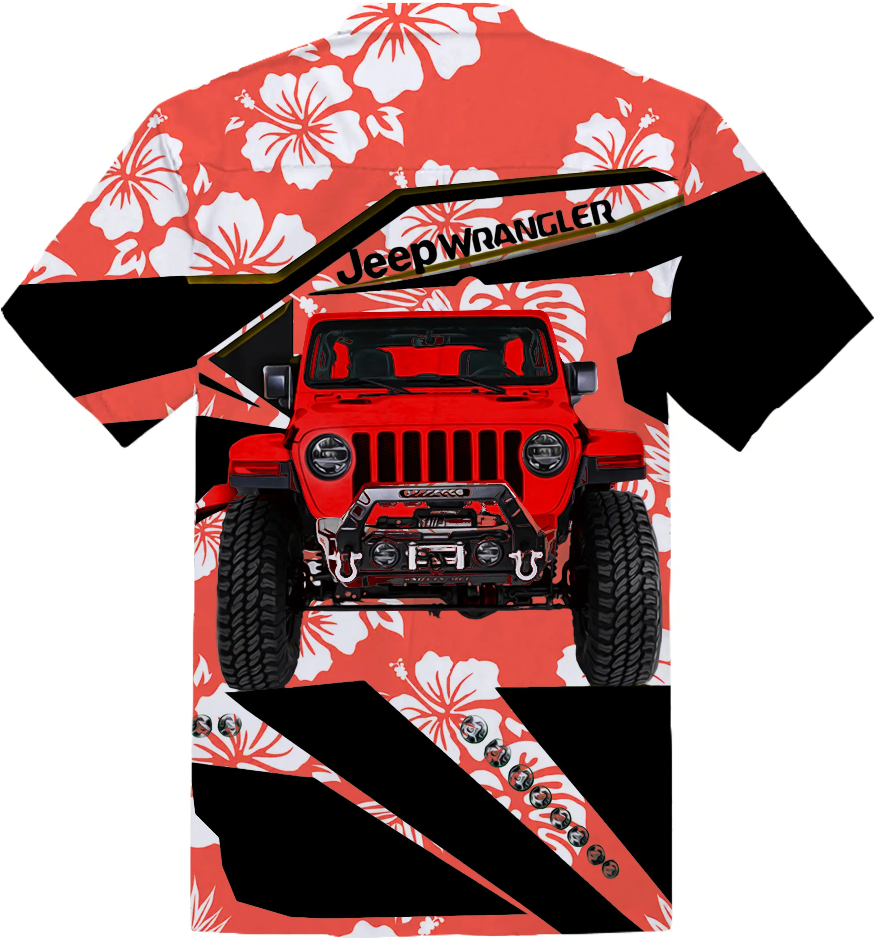 Multicolor Jeep Wrangler Hawaiian Shirt - Ready for Action!
