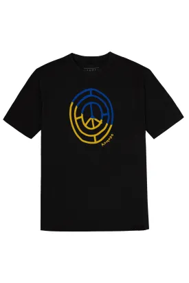 Organic Cotton Mens T-Shirt - Black, PEACE 4 UKRAINE Edition