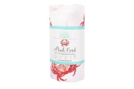 Pink Crab Baby Muslin Swaddle Receiving Blanket