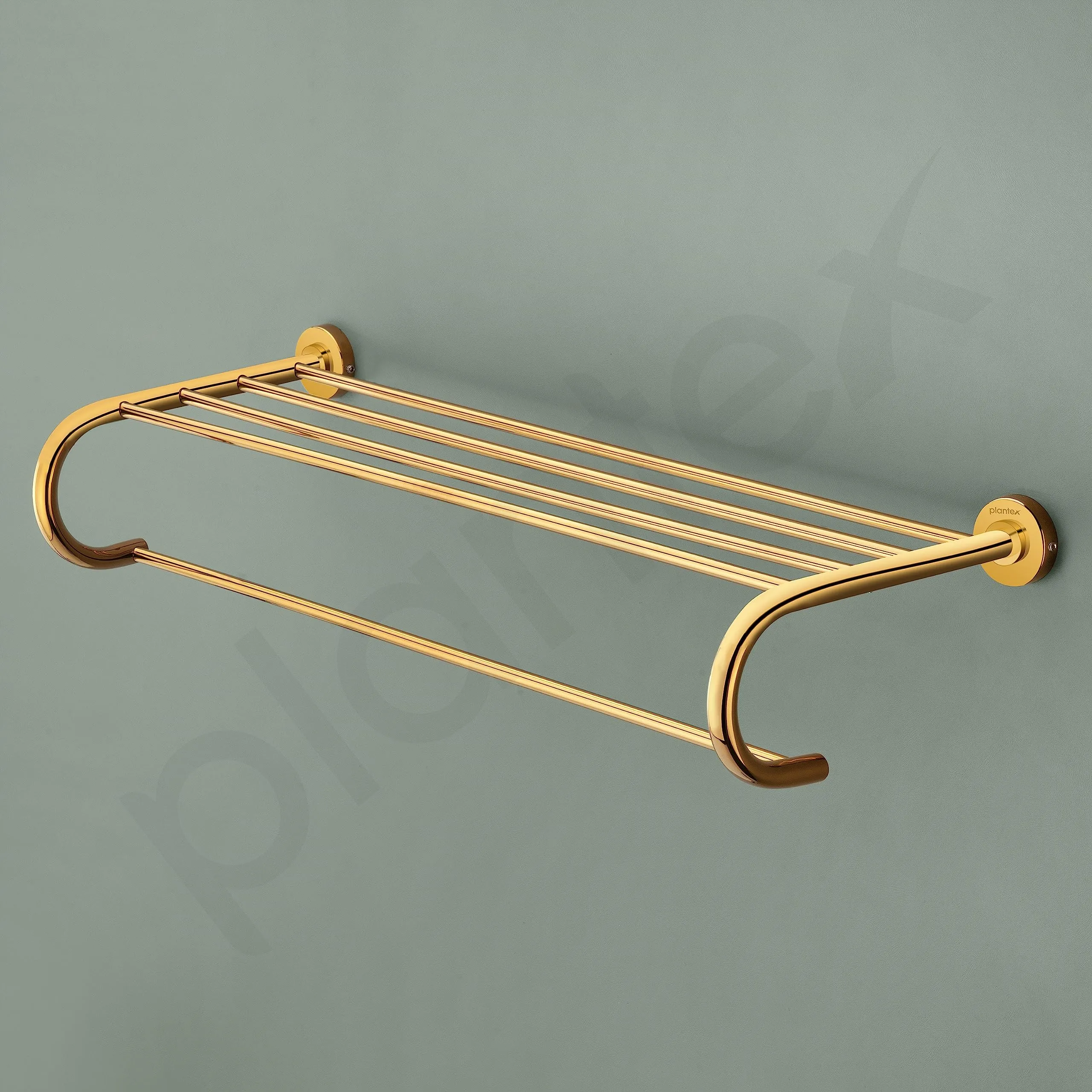 Plantex Daizy Gold Towel Rack Stand for Bathroom - 24 inches Long Towel Hanger