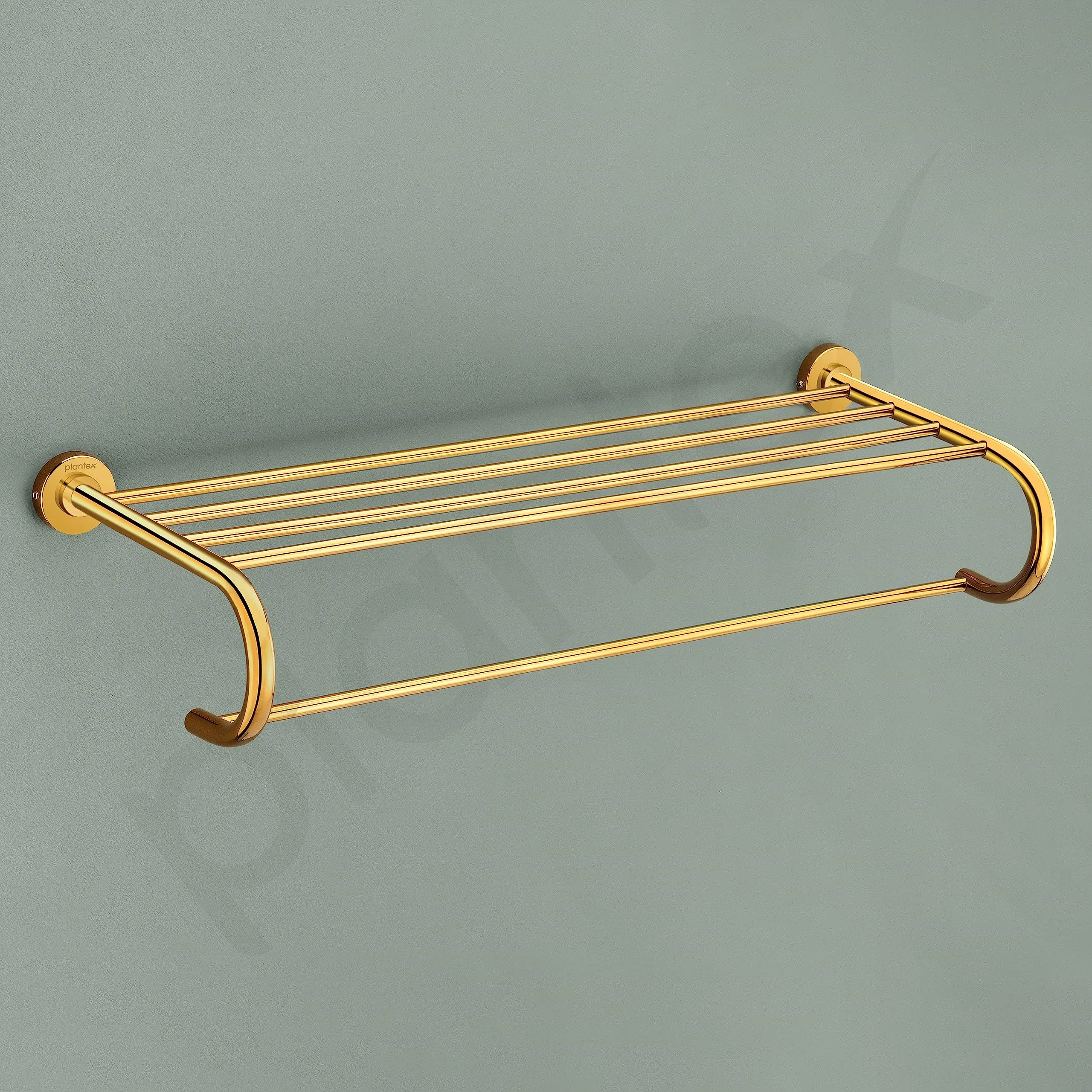 Plantex Daizy Gold Towel Rack Stand for Bathroom - 24 inches Long Towel Hanger