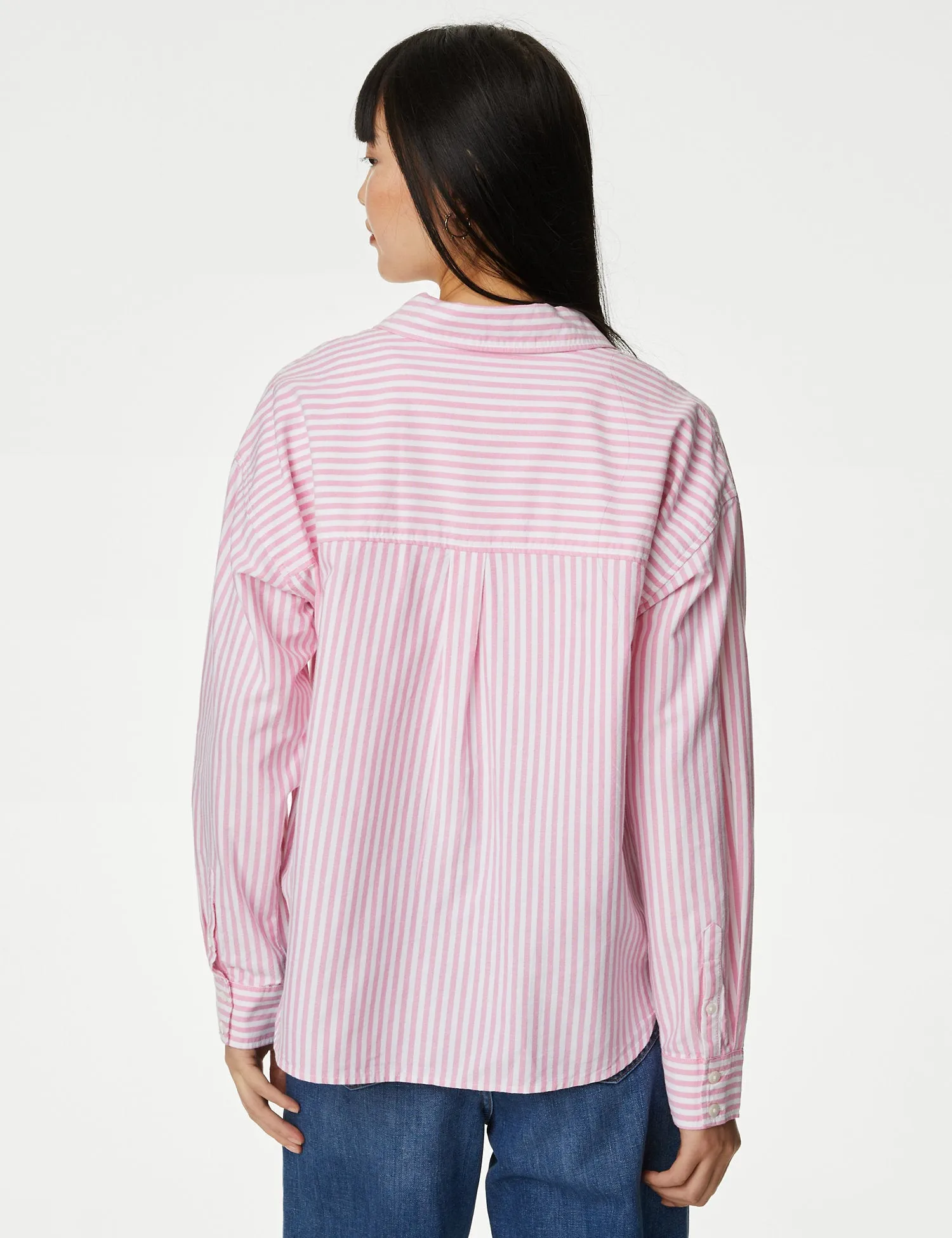 Pure Cotton Striped Collared Shirt