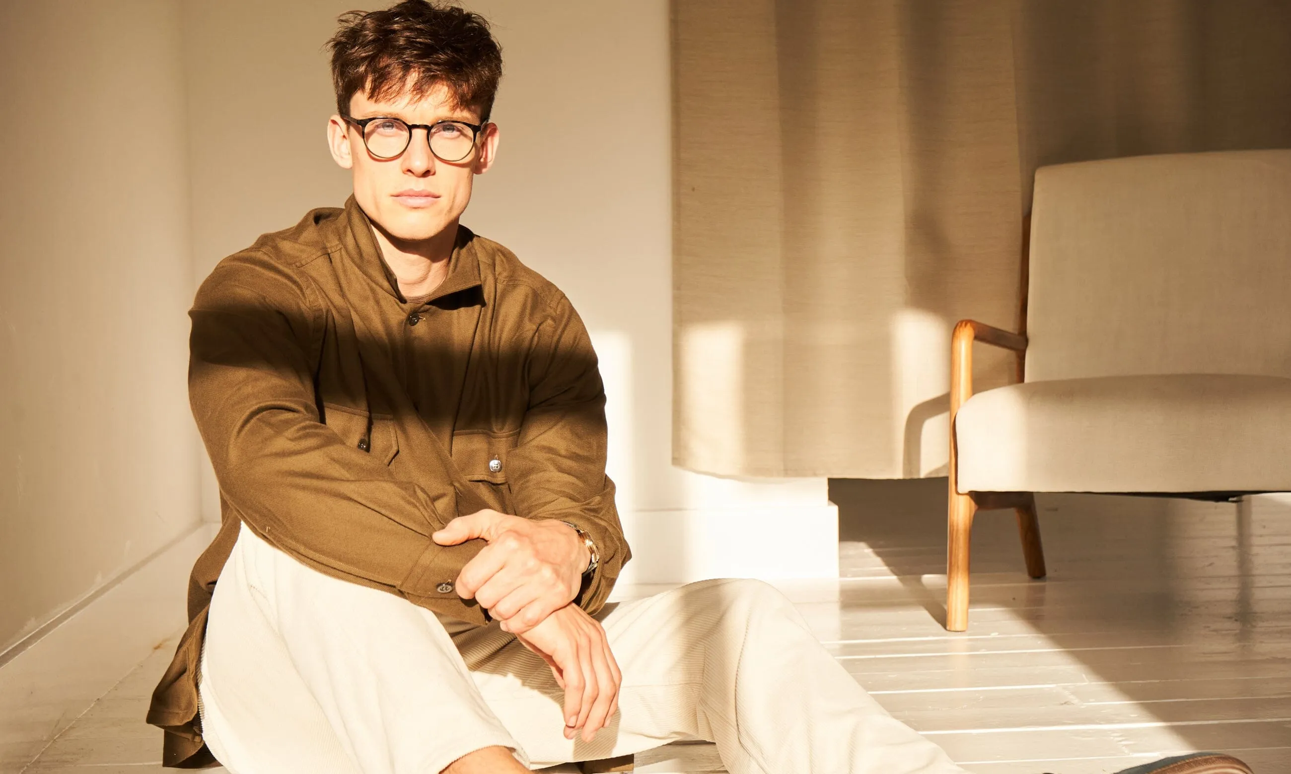 Regenerative Cotton Flannel Dorset Moss Piccadilly Overshirt