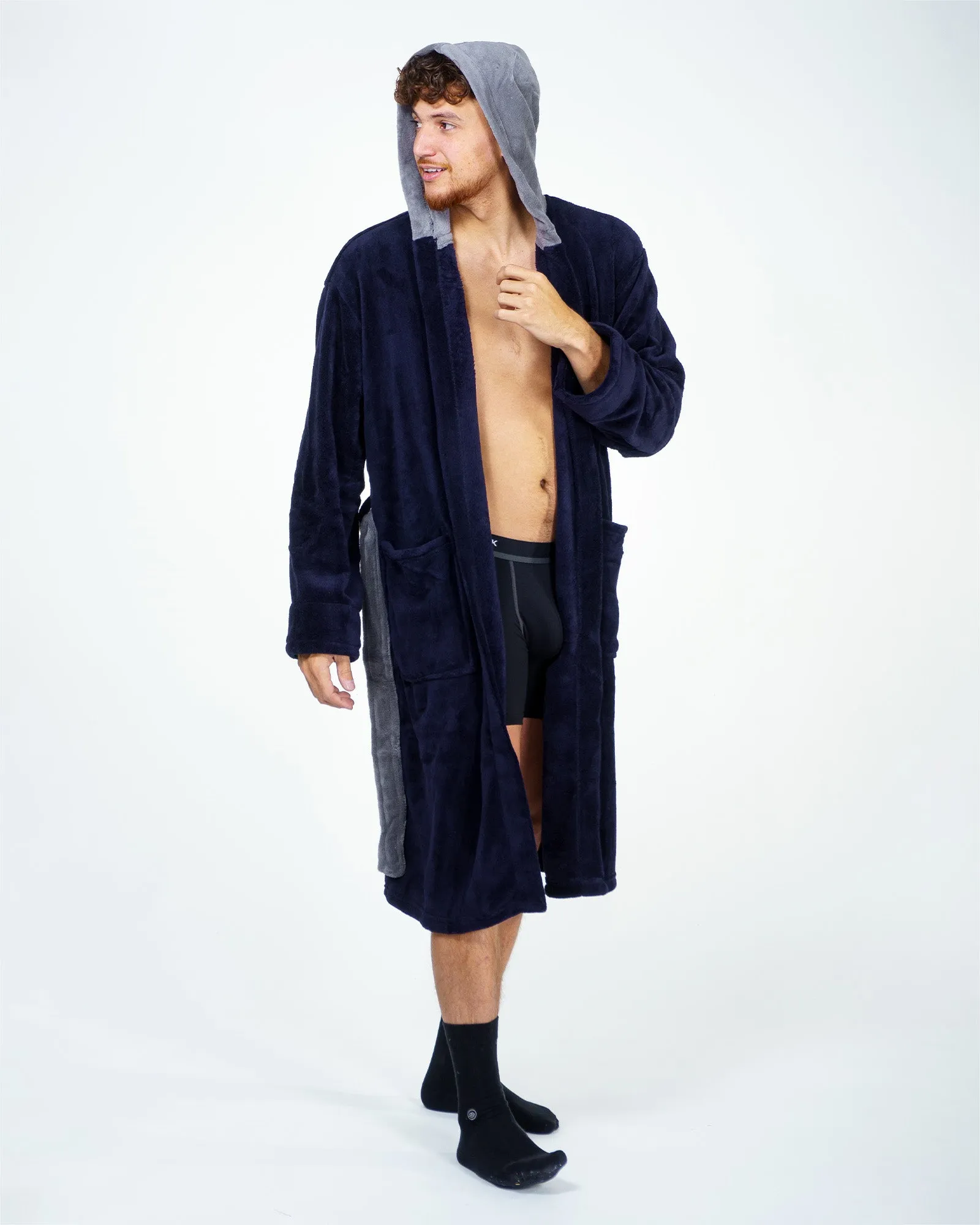 Robe de chambre Wanted Navy Contrast Grey Hood