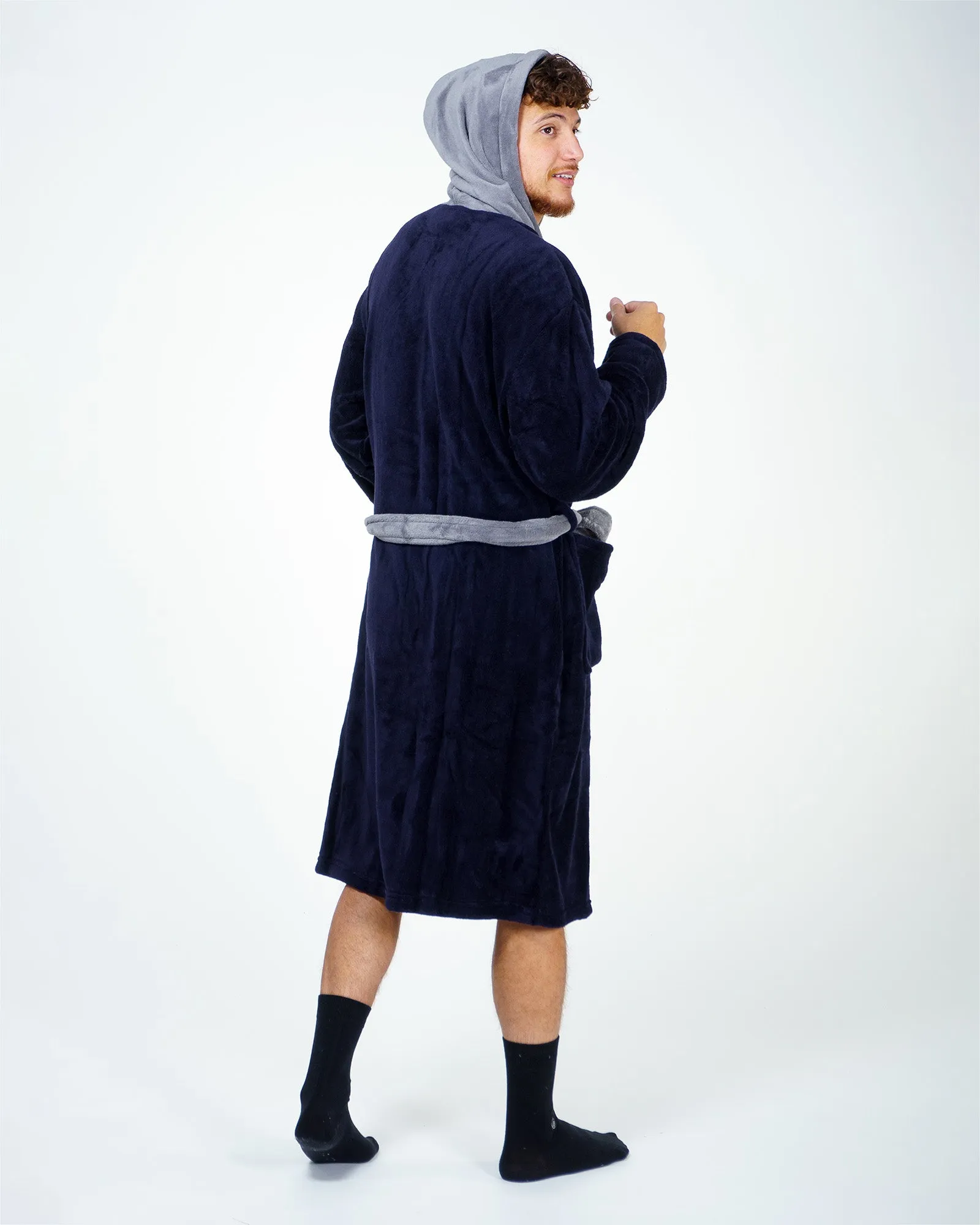 Robe de chambre Wanted Navy Contrast Grey Hood