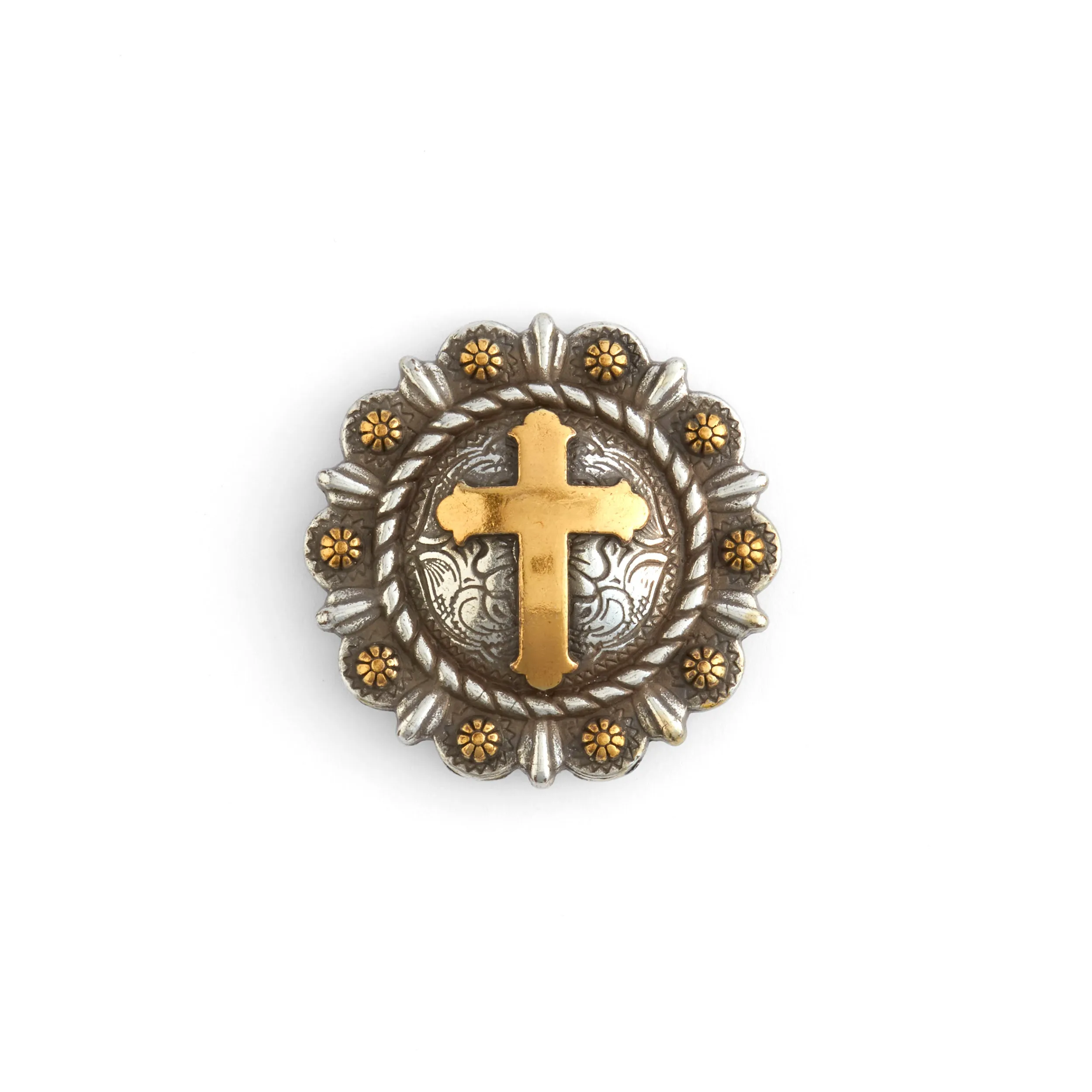 Roped Berry Round Conchos With Center Motif