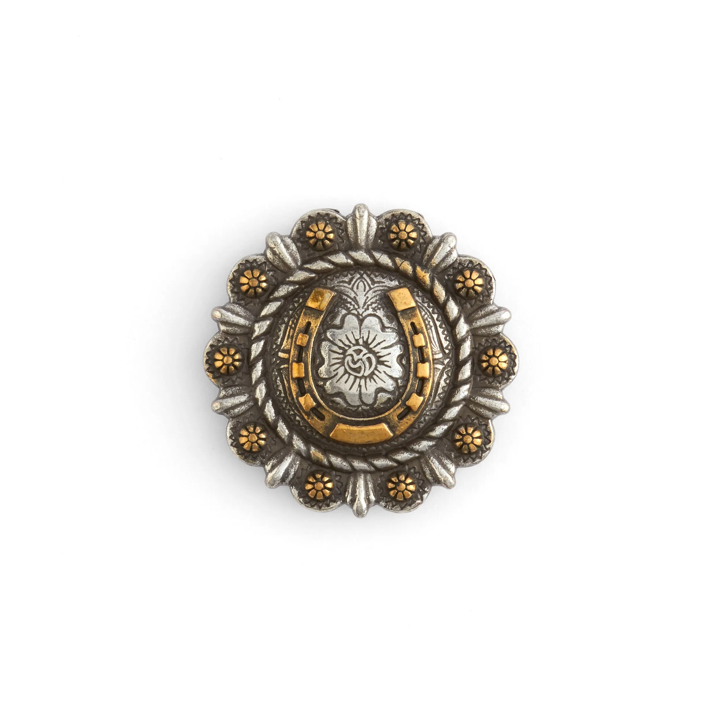 Roped Berry Round Conchos With Center Motif