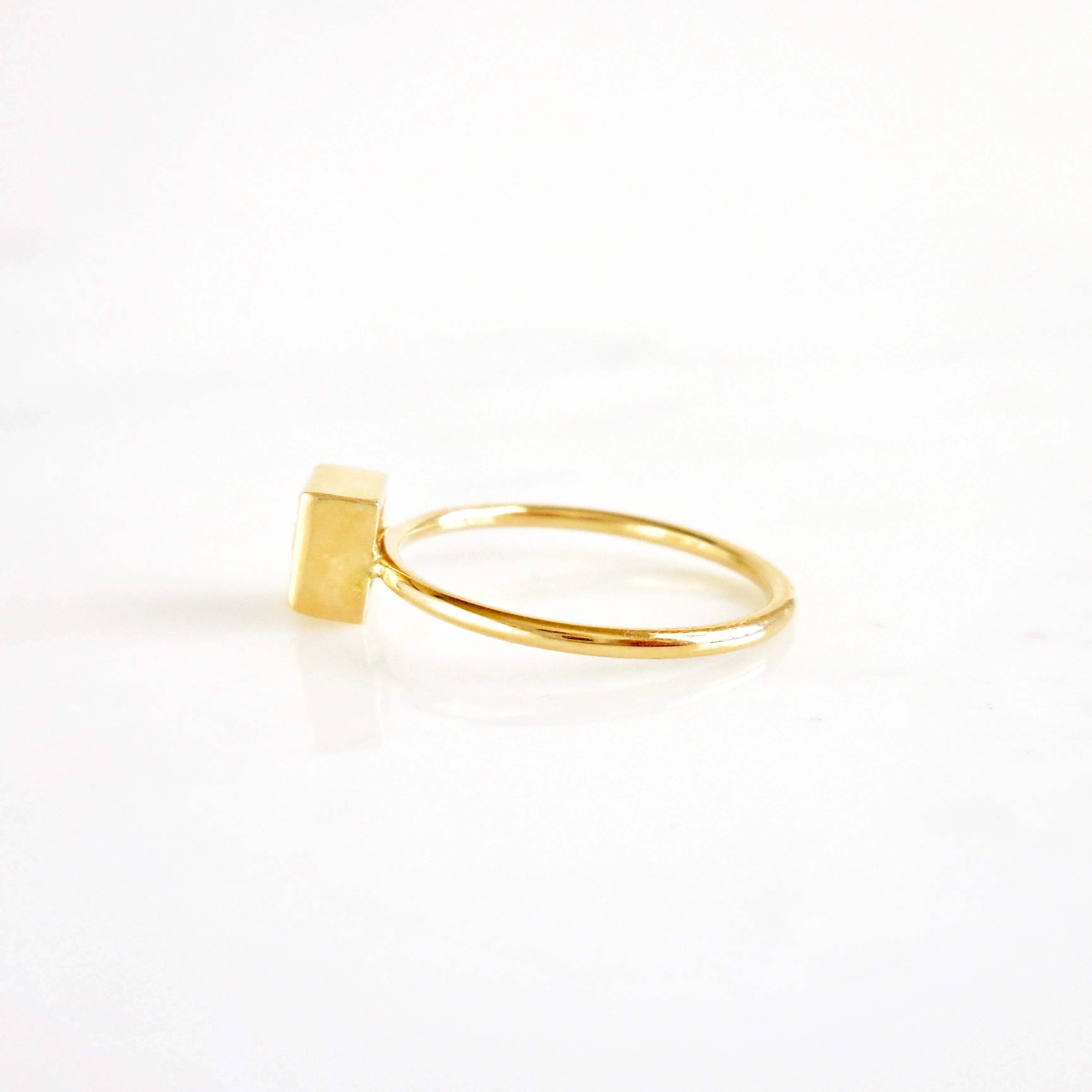 Salt and Pepper Princess Cut Diamond Ring - Princess Diamond Engagement Ring - Square Cut Diamond Ring