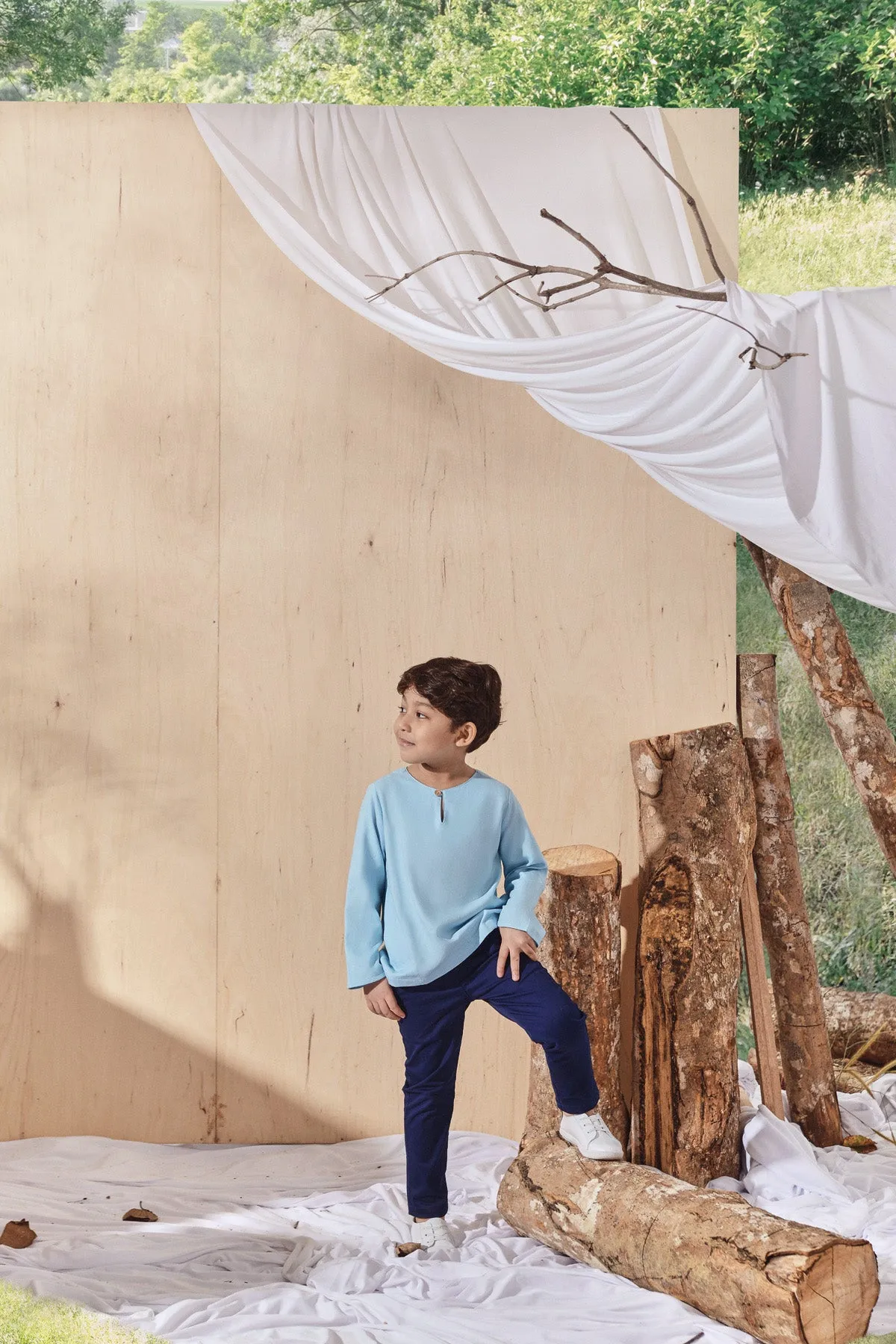 The Balik Kurta - Light Blue