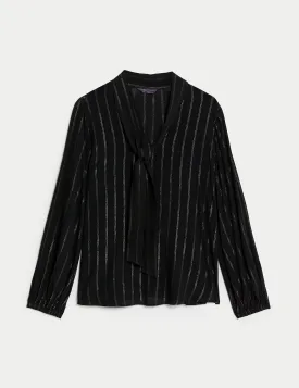 Tie Neck Popover Blouse