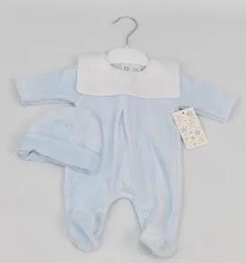 Velour Babygrow and Matching Hat - SG125V