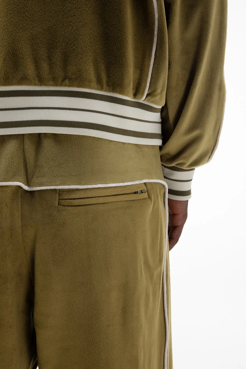 VELOUR JOGGER OLIVE