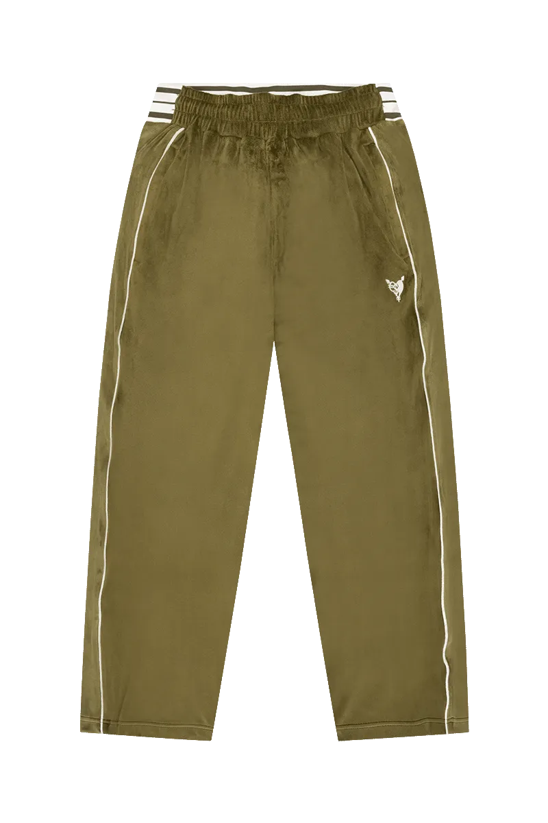 VELOUR JOGGER OLIVE